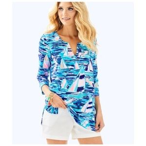NWT Lilly Pulitzer Pier Pressure Upf 50+ Justina Tunic, Small